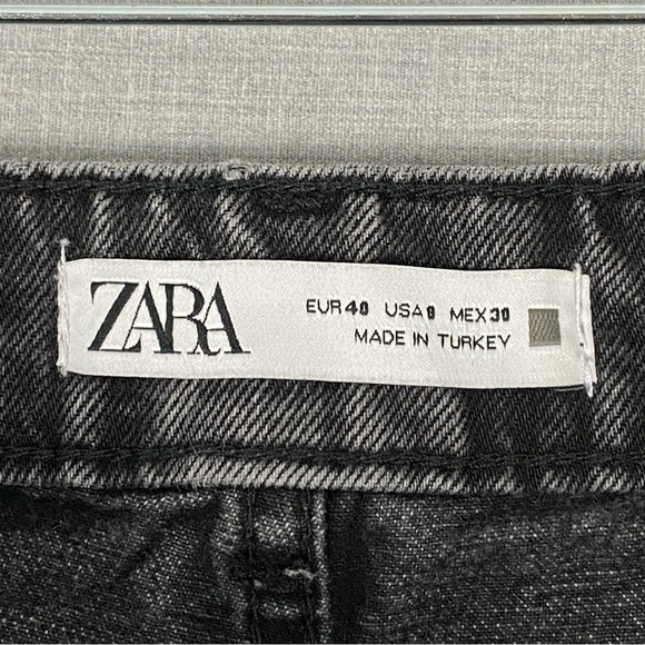 Zara Relaxed Fit High Rise Jeans Sz 8 Mom Jeans 100% cotton - Picture 5 of 12